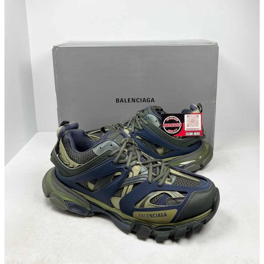 Size 45EU/12US - Balenciaga Track Green/Navy/Yellow🍃 NEW/RETAIL $1K!